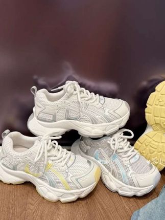 辰小六【超轻真皮老爹鞋】新款厚底百搭休闲慢跑运动鞋#厚底老爹鞋#好穿不累脚#休闲百搭