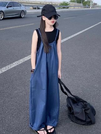 #夏季穿搭 #潮酷穿搭 #女童背带裤套装#出游穿搭#运动休闲套装