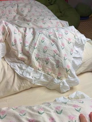 法式浪漫花边四件套,真的爱了#床品四件套 #家居好物