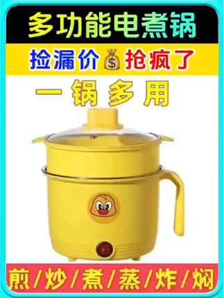 电煮锅厨房电炖锅# 多功能电煮锅 # 迷你小电锅
