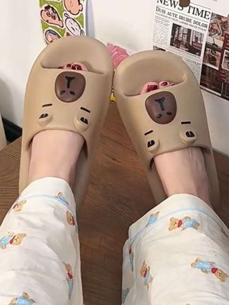 卡皮巴拉拖鞋女款2025新款爆款居家室内柔软防滑洗澡亲子拖鞋男士#卡皮巴拉拖鞋#2025新款#柔软防滑#拖鞋男士