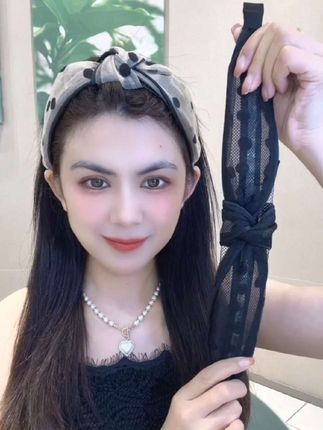 宽边发箍压碎发遮挡发缝绝绝子,网纱透气舒适不闷热#发箍 #头饰发饰