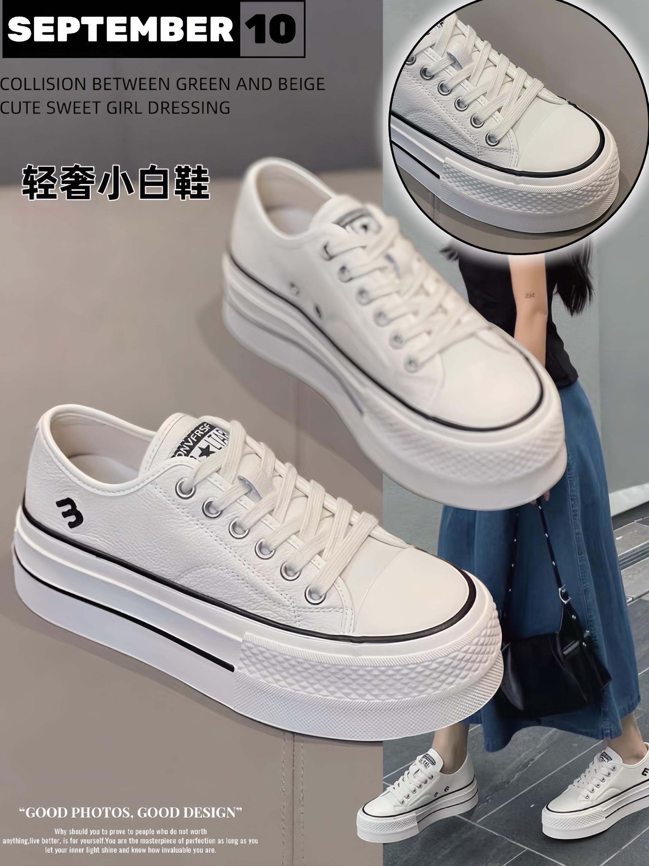 #潮鞋推荐好看不贵 #爆款小白鞋 #新款女鞋 #百搭板鞋休闲鞋 #厚底小白鞋 @DOU+上热门