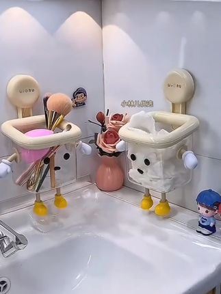 废弃洗脸巾纸巾收纳盒卫生间吸盘挂壁式置物架家用洗手台浴室整理#超便宜超划算 #置物架 #吸盘置物架 #洗脸巾收纳盒 #无限回购的宝藏单品