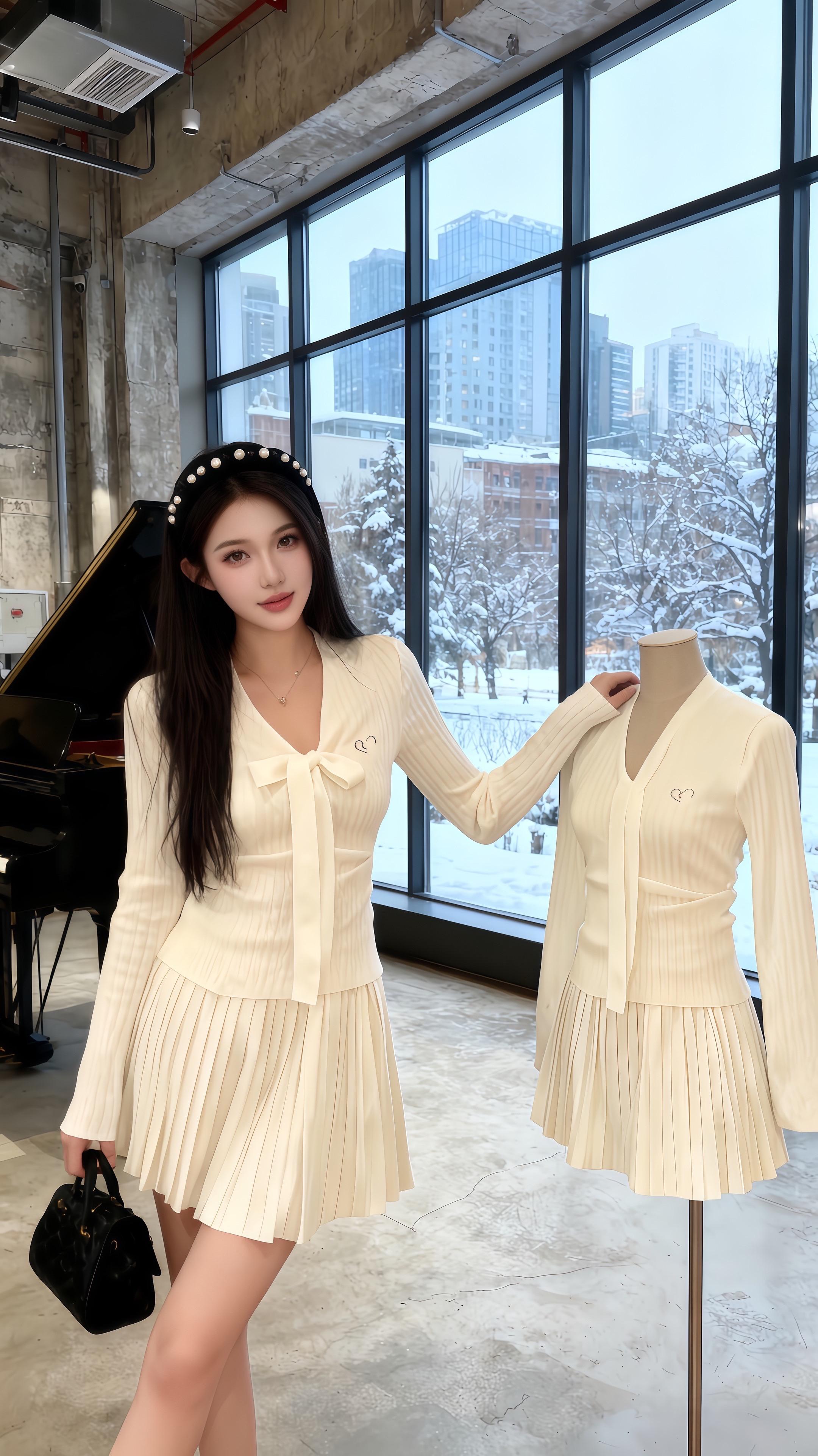 #气质穿搭 #针织套装裙 #OOTD #甜美穿搭 #显瘦遮肉