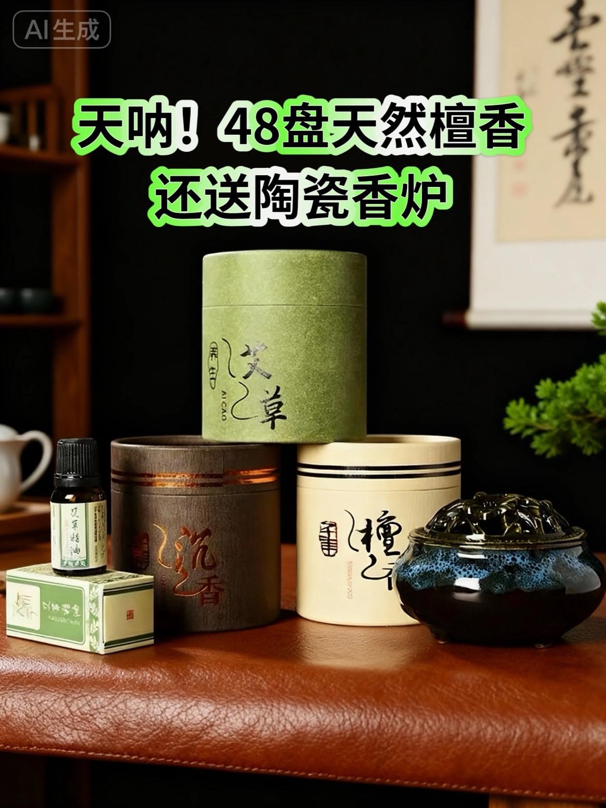 天然檀香,个位数就能到手48盘天然檀香还送精美陶瓷香炉,真的太划算了。#天然檀香 #净化空气 #居家必备 #传统文化 #超划算超便宜 @抖加🔥上热门🔥dou+🔥热点宝
