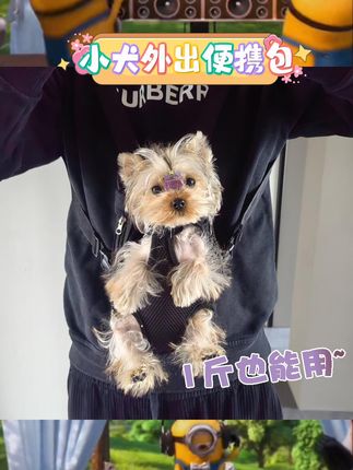 逛街时毛孩子稳稳待在身边超有安全感~包身贴合不晃荡,材质舒适透气,小家伙待里面不闷不抗拒,出门再也不用愁怎么带崽啦~ #宠物外出装备 #约克夏用品 #养宠好物分享