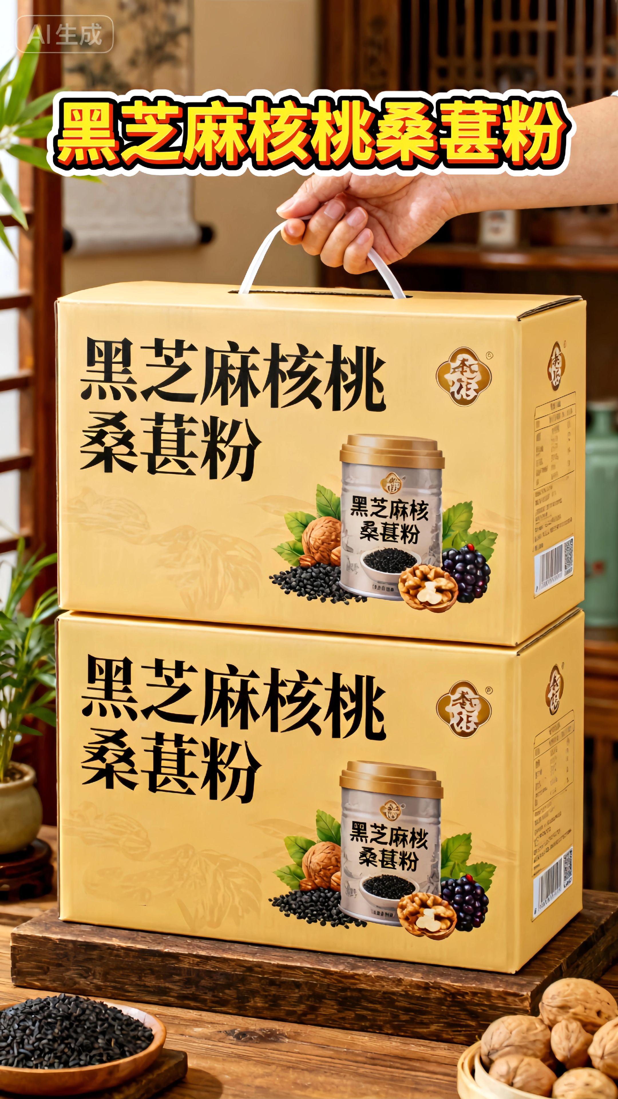 黑芝麻核桃黑豆桑葚粉,向补黑为首! 多次回购了!核桃桑葚粉真是太好喝啦!口感细腻,满口芝麻香,早上来一碗,给你一天的能量!精选优质核桃、黑芝麻、桑葚,营养丰富!现在还附送玻璃杯和勺子哦!赶快来囤吧!#低卡低脂餐 #好吃到停不下来 #代餐 #黑芝麻核桃桑葚粉 #五谷杂粮