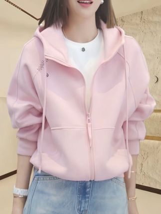时尚卫衣外套女2025新春季洋气宽松显瘦休闲百搭连帽上衣春天 #宽松显瘦休闲百搭连帽上衣春天穿搭时尚卫衣外套女2025连帽卫衣#面料柔软舒适胖瘦都能穿 #质量杆杆好#视频同款 #显瘦