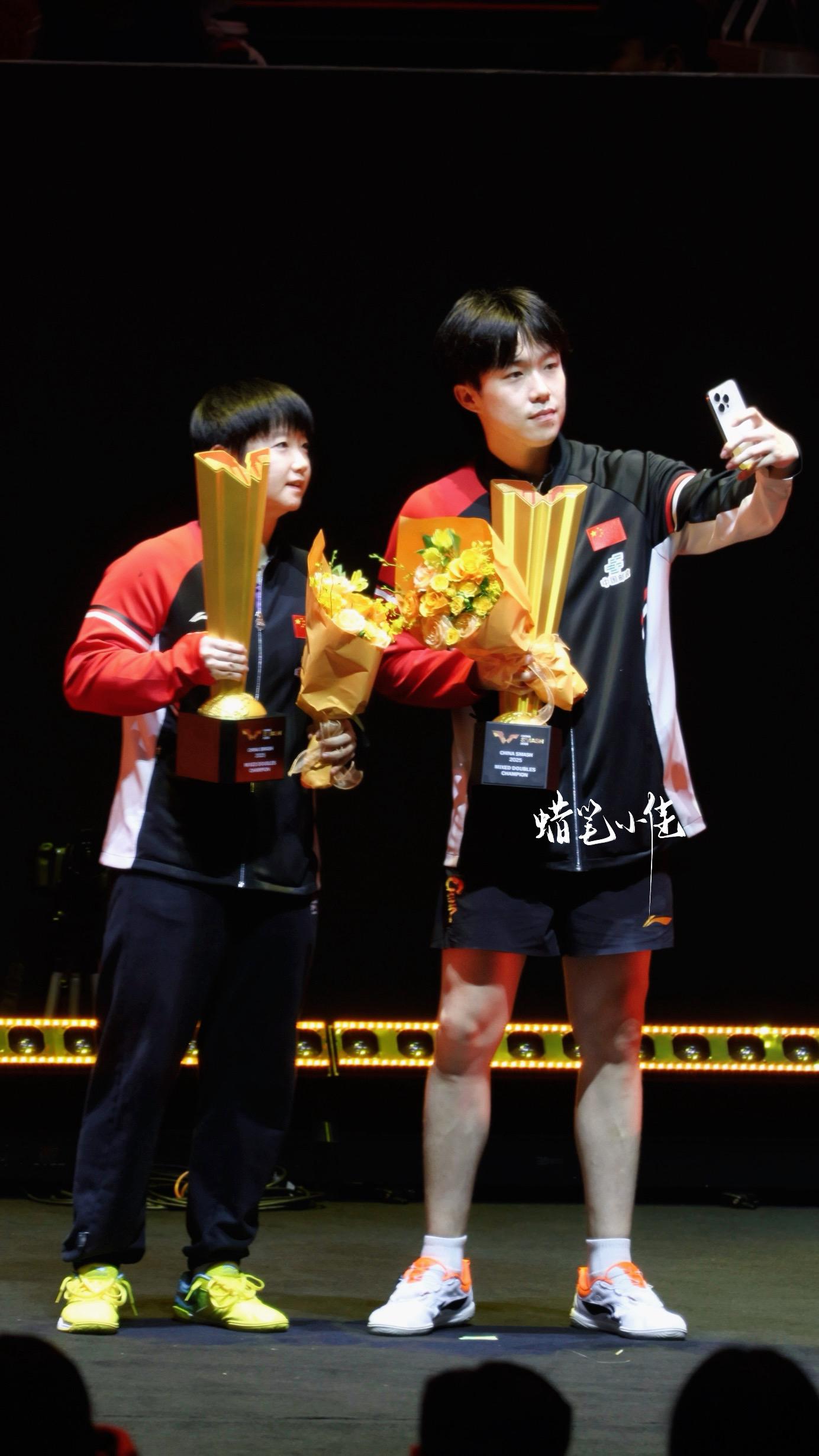 恭喜你们 我的天选混双。#5114 #莎头混双夺冠 #WTT中国大满贯