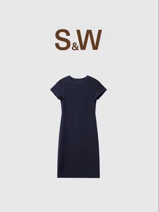 S&WA字裙中长裙女款爆款圆领连衣裙休闲运动时尚气质百搭 5075#高级感穿搭 #显高显瘦 #简约穿搭 #休闲减龄穿搭 #穿出自己的风格