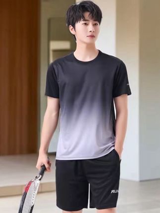 领腾速干运动跑步服圆领套装男女大码健身户外宽松羽毛球服2039#好物推荐🔥 #夏季穿搭 #透气舒适 #面料舒适 #休闲百搭