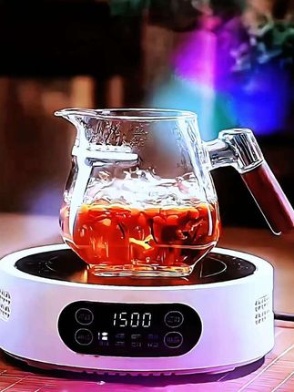 月牙过滤一体道杯 月牙过滤一体公道杯玻璃茶具家用加厚高硼硅耐热玻璃茶漏一体公道杯分茶器绿茶泡茶器茶壶茶具木把#玻璃茶具#公道杯#公道杯分茶器@DOU+小助手