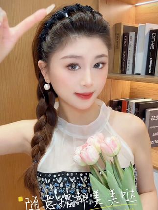 手工串珠发箍也太美了吧!颜值高还可以正反两戴,真的爱了!#发箍这样戴好美 #发饰 #头饰发饰 #适合所有脸型