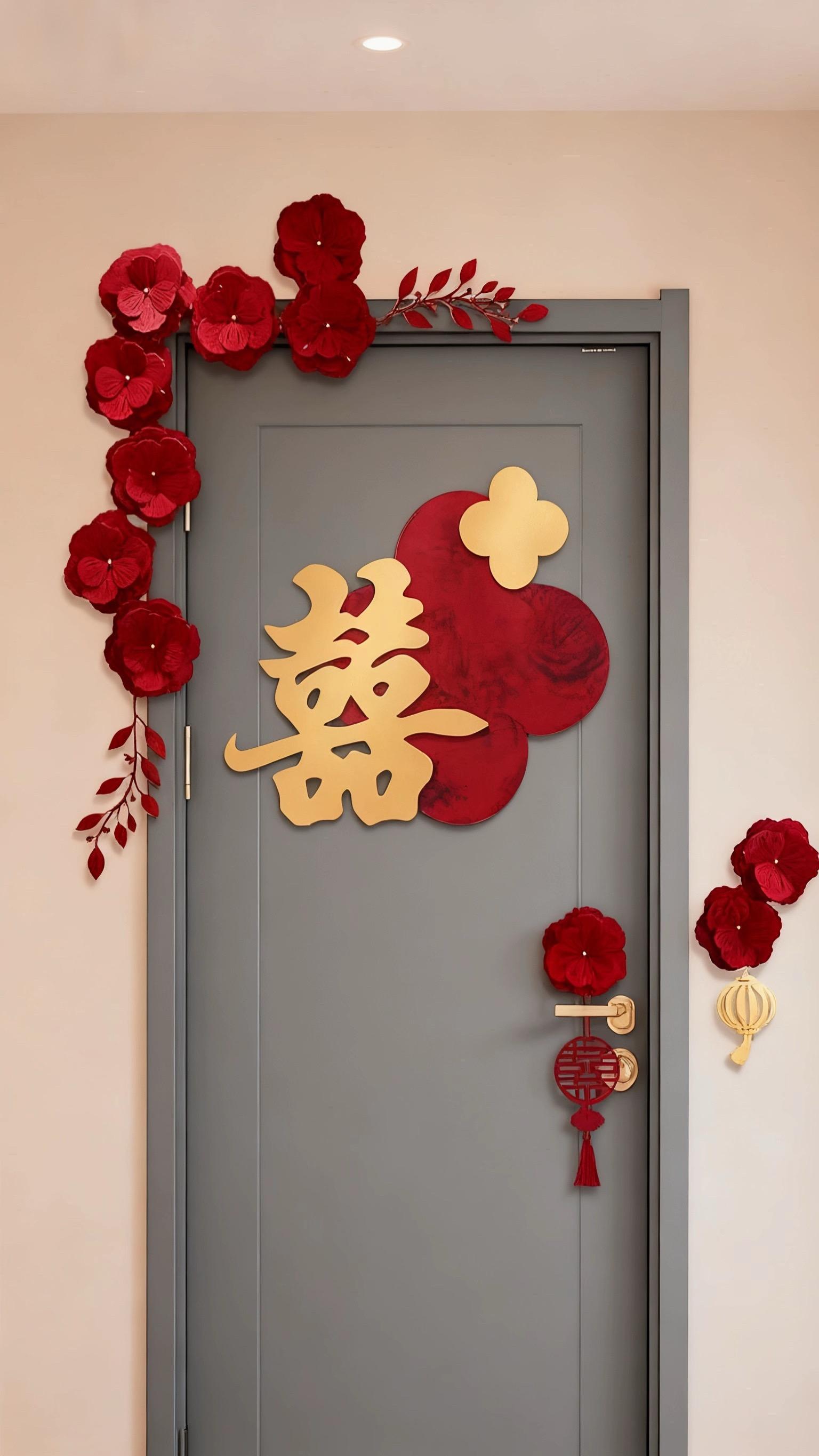 #婚房布置 #喜字贴纸结婚专用 #婚房装饰 #结婚 #婚房门贴