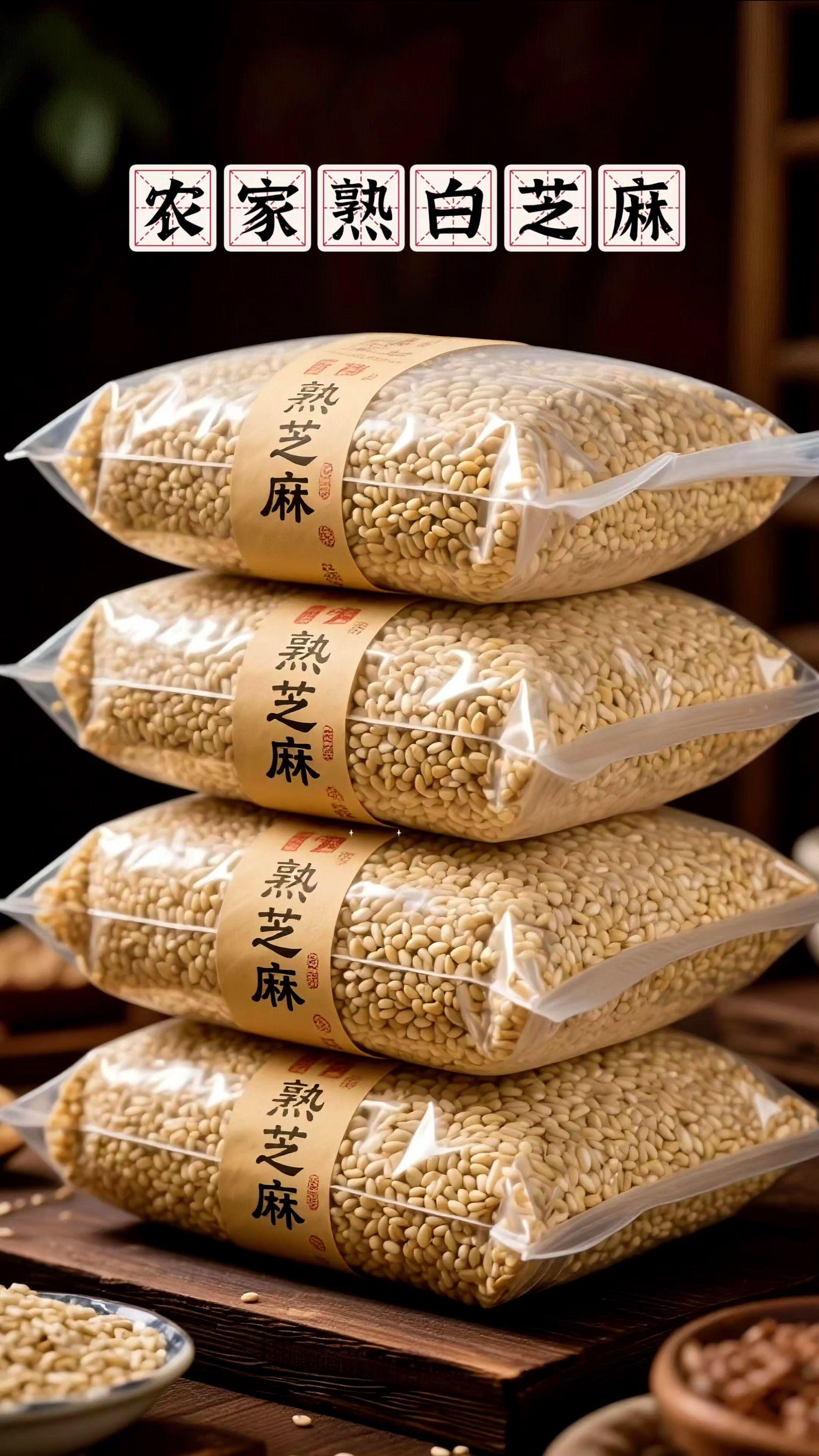 你不能错过的农家炒熟白芝麻!精选农家自种白芝麻,颗粒饱满无杂质,传承老手艺慢火细炒。不添香精、不掺色素,只保留芝麻本真原香。 炒好的芝麻色泽金黄,入口酥脆回甘,嚼着满是醇厚豆香。既能直接当零嘴解馋,也能撒进粥饭、拌进凉菜,还能磨粉做甜品,吃法多样,营养美味!#芝麻 #熟芝麻 #白芝麻 #五谷杂粮 #芝麻球