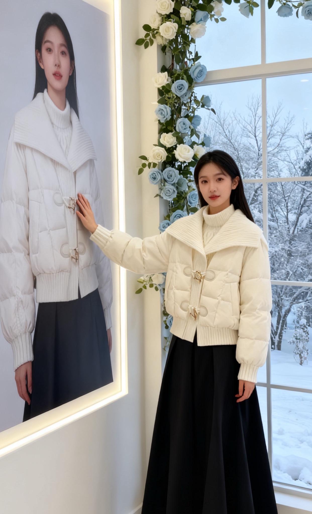 冬日针织棉服与麻花毛衣的温柔碰撞。大翻领棉服外套是视觉焦点,软糯针织材质与利落剪裁巧妙平衡,大翻领设计既修饰脖颈线条,又自带慵懒氛围感,细密绗棉工艺让保暖与显瘦兼得,告别冬季"臃肿感"。内搭的麻花毛衣藏着冬日温柔,肌理纹路勾勒复古质感,贴肤穿着暖意直达心底。下身的显瘦半身裙堪称点睛之笔,简约版型适配各种身材,行走间裙摆轻晃,打破冬日沉闷。#2025冬季女装流行趋势 #气质减龄穿搭公式 #棉服毛衣叠穿大法 #显瘦半身裙百搭指南 #无龄感冬日造型