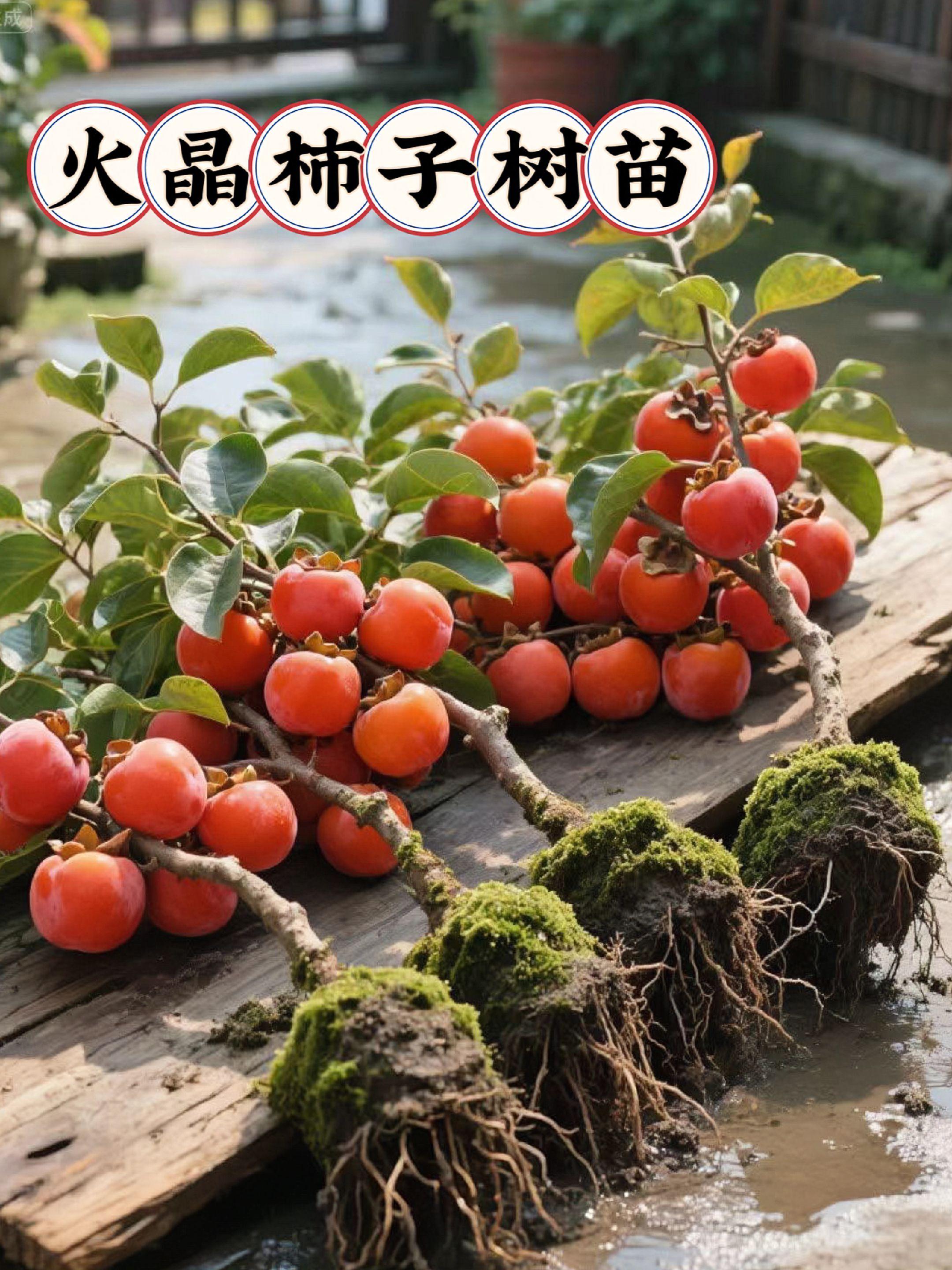 嫁接火晶杮子树苗 在乡村的土地上,火晶柿子树苗是别样的存在。它枝干虽纤细,却透着一股倔强劲儿。叶片呈椭圆状,油绿且富有泽,在微风中轻轻摇曳。到了时节,枝头会冒出一颗颗小小的果实,起初青涩,慢慢转为红彤彤的模样,宛如璀璨的红宝石挂满树间,那诱人的色泽让人垂涎。它承载着丰收的希望,农民悉心照料,盼着它茁壮成长,待果实成熟,便可品尝那软糯香甜的火晶柿子,享受田园赠予的美好滋味#柿子 #柿子树苗 #火晶柿子 #火晶柿子树苗 #常见庭院果树推荐