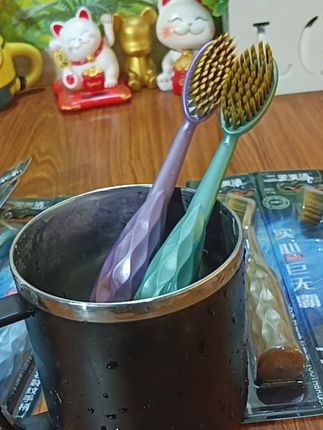 我老公买了这个牙刷三笑美洁火山丝巨太好,用了推荐给你们#好物分享