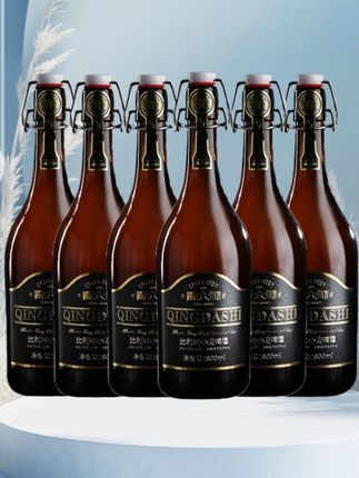 青岛青大师精酿原浆啤酒比利时小麦啤酒整箱800ml*6瓶#青岛啤酒 #精酿啤酒 #原浆啤酒 #小麦啤酒 #好酒推荐