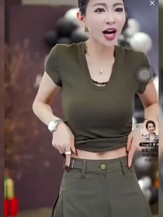 军绿色潮牌工装休闲裤女2025夏季薄款大码胖mm小个子直筒阔腿裤