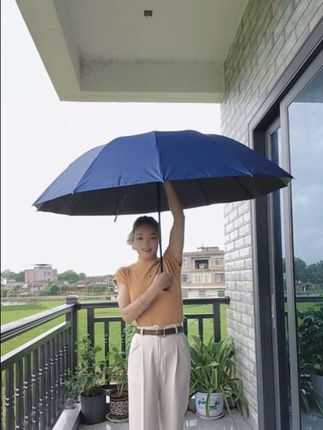 经常刮风下暴雨,还是大雨伞用着好,再也不怕雨伞小淋湿衣服了,这个直径1.25米的足够大也很厚实#大雨伞#晴雨两用伞#手动雨伞