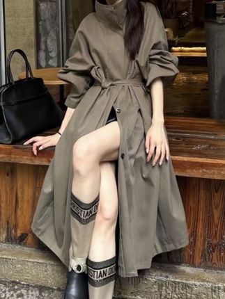 洋气新款时尚气场强大轻奢秋季极简立领风衣外套女 #简约大气 #气场全开 #休闲舒适 #风衣穿搭 #精挑细选