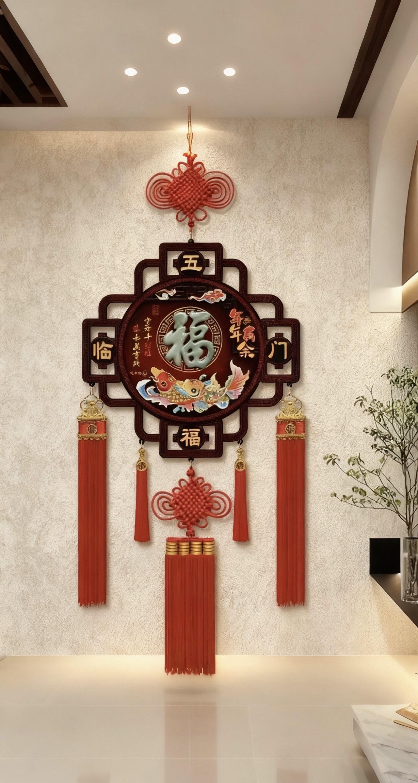 给大家推荐一款桃木中国结,挂客厅背景墙走廊玄关等,太喜庆了吧 #创作灵感 #客厅装饰画 #玄关装饰画 #强烈推荐 #装饰画