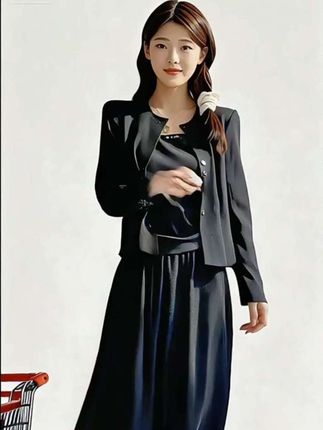 【三件套开衫+吊带+半身裙】2025秋季新款套装裙女高级感韩系气质#二次元 #每日分享 #每日分享 #连衣裙 #高级感