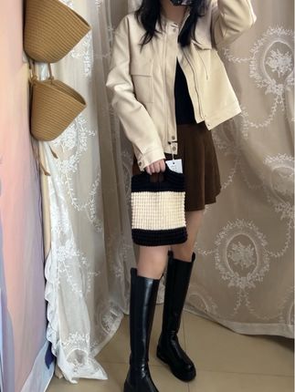 #皮衣夹克 #皮衣外套 #ootd穿搭 #韩系穿搭 #洋气减龄