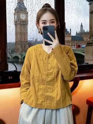 #国风古韵 #棉麻衬衫 #苎麻上衣 #复古少女感穿搭一周outfit #国风服饰 @DOU+小助手 @抖加🔥上热门🔥dou+🔥热点宝