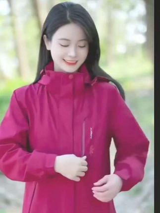 男女款冲锋衣三合一可拆卸内胆加绒加厚钓鱼服登山服休闲防风外套#男女冲锋衣三合一
