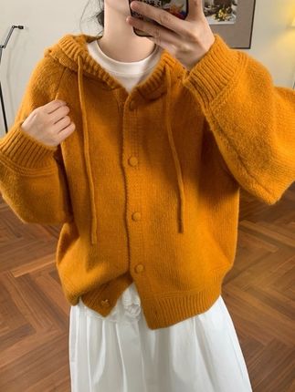 韩系加厚纯色毛衣外套女复古秋冬百搭慵懒针织衫上衣#慵懒风穿搭 #懒人必备 #毛衣穿搭 #百搭显瘦 #百搭神器