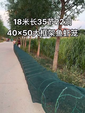 #虾笼 #逮鱼摸虾 #户外抓鱼 #渔网加工 #养殖网