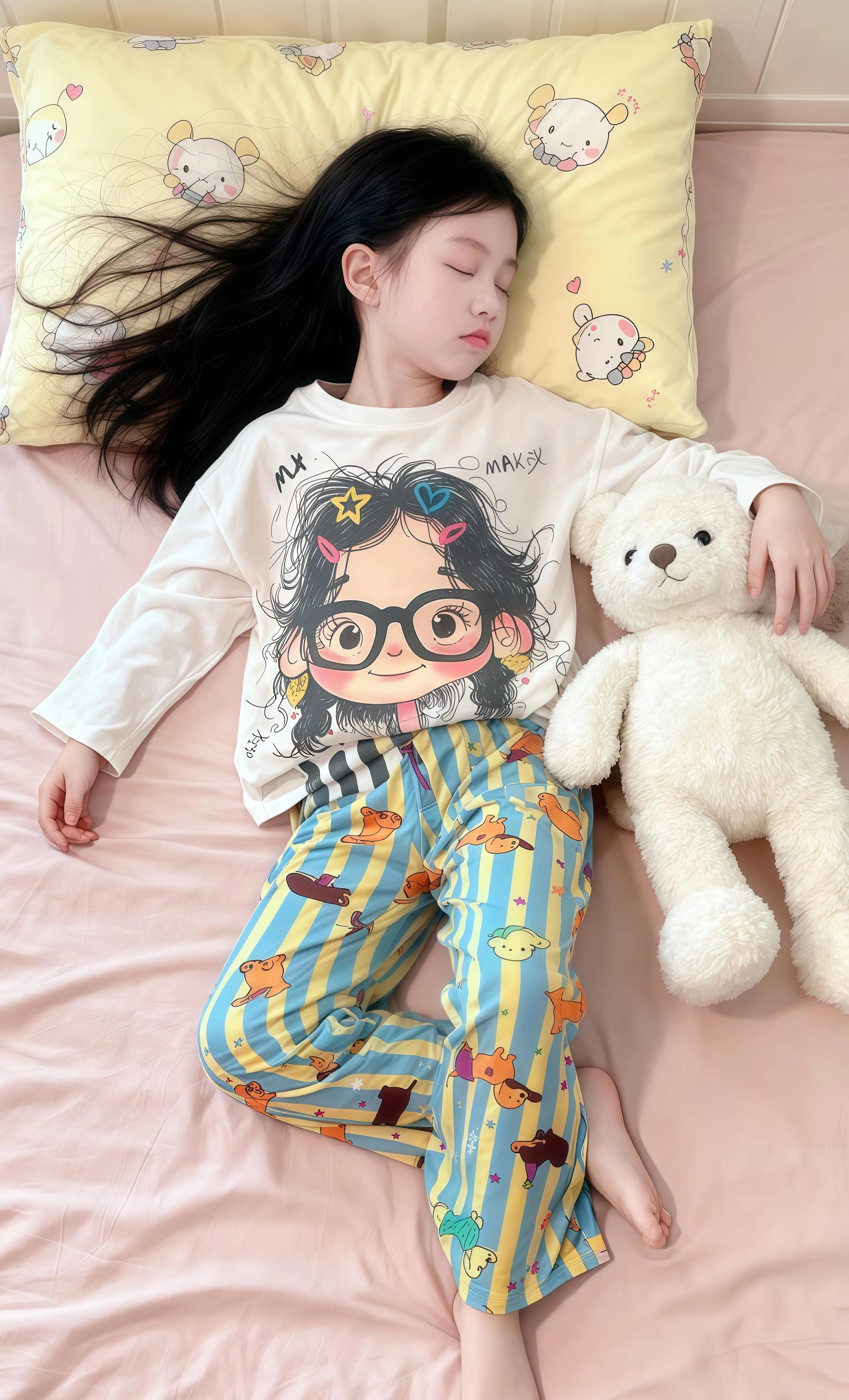 盼你长大又怕你长大。总盼着你快点长大,能自己跑跳说心事; 又舍不得你长大,怕你不再要我抱、不再黏着我撒娇。这份又盼又怕,是妈妈藏不住的爱呀~ 但是此刻,看着熟睡的你抱着软乎乎的小熊睡觉,这样就足够了#情感共鸣 #女童睡衣 #女童家居服 #我的女孩👧🏻 #母婴好物