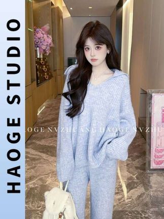 浩哥严选●慵懒富家女HGQ5TZ3026A上衣+休闲裤预#休闲套装 #ootd穿搭 #早秋韩系氛围感穿搭 #慵懒风穿搭 #跟着浩哥学穿搭