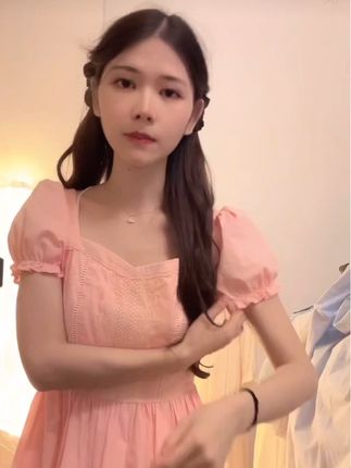法式温柔风粉色短袖连衣裙2025新款高级感气质收腰显瘦长裙5070#热点 #头条 #抖音推广 #日常生活 #抖音推广