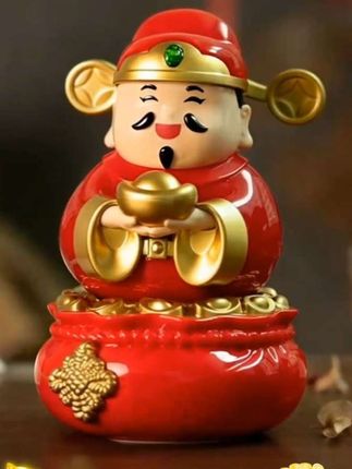 新款太阳能财神Q版家居摇头办公室解压摆件喜庆车载摆件Z#看过来 #这也太好看了 #摆件 #财神爷 #也太可爱了吧