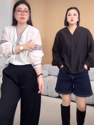 MPG JIEJIE【淡雅】早秋莱赛尔大码正肩刺绣长袖衬衣#大码品质女装#面料超级舒服 #洋气减龄 #微胖女生穿搭