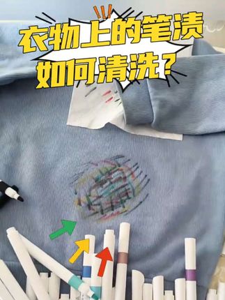 衣服上不小心弄上笔渍了怎么清洗?#衣服上的笔渍怎么洗掉 #笔渍轻松去除 #笔渍去除剂