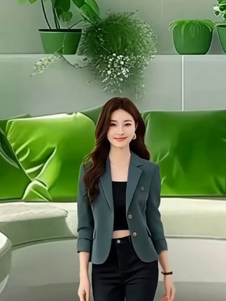 谁懂小个子挑西装的苦啊?要么太长压身高,要么版型垮显臃肿,直到挖到这件短款小西装,才知道原来我们也能穿得利落又有气质! 它的版型真的是为小个子量身订的——衣长刚好53公分,不长不短卡在屁屁上方,既能遮住小肚腩,又不会盖过腰线压个子,140-168cm穿都合适。而且做了四片裁剪收腰设计,穿上立马有肩线、有腰线,肩颈处还悄悄收了肩胛骨位置,不会显肩宽,整个人线条都变利落了,视觉上腿直接拉长一截。 细节也超戳人!扣子是特别的斜排款,比普通西装扣更吸睛,不会显得单调;里面是定制同色系内衬,贴身穿不闷汗、不起静电,秋天穿刚好。面料是早秋合适的斜纹西装料,摸起来有质感但不硬挺,不会像其他西装那样板得难受,日常穿舒服又有型。 #西服 #西服外套 #好物推荐 #好物分享 #随机穿搭挑战