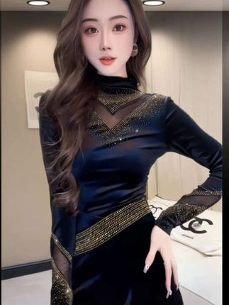 丝绒内搭设计款#气质范 #女神范