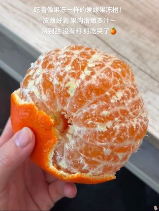 果冻一样的爱媛果冻橙太绝了!新鲜大个,皮薄如纸,很好剥!果肉滑嫩入口即化,全是甜甜的汁水~直接吸着吃,好吃哭了😋 #橙子 #果冻橙#新鲜应季水果 #谁懂这一口的好吃程度 #口感非常好