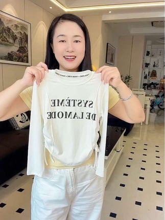 时尚又洋气的棉质打底衫,面料柔软弹力大,抽绳设计,女儿穿上显高显瘦!#谁穿谁好看 #甜美穿搭 #女童打底衫 #秋季新款