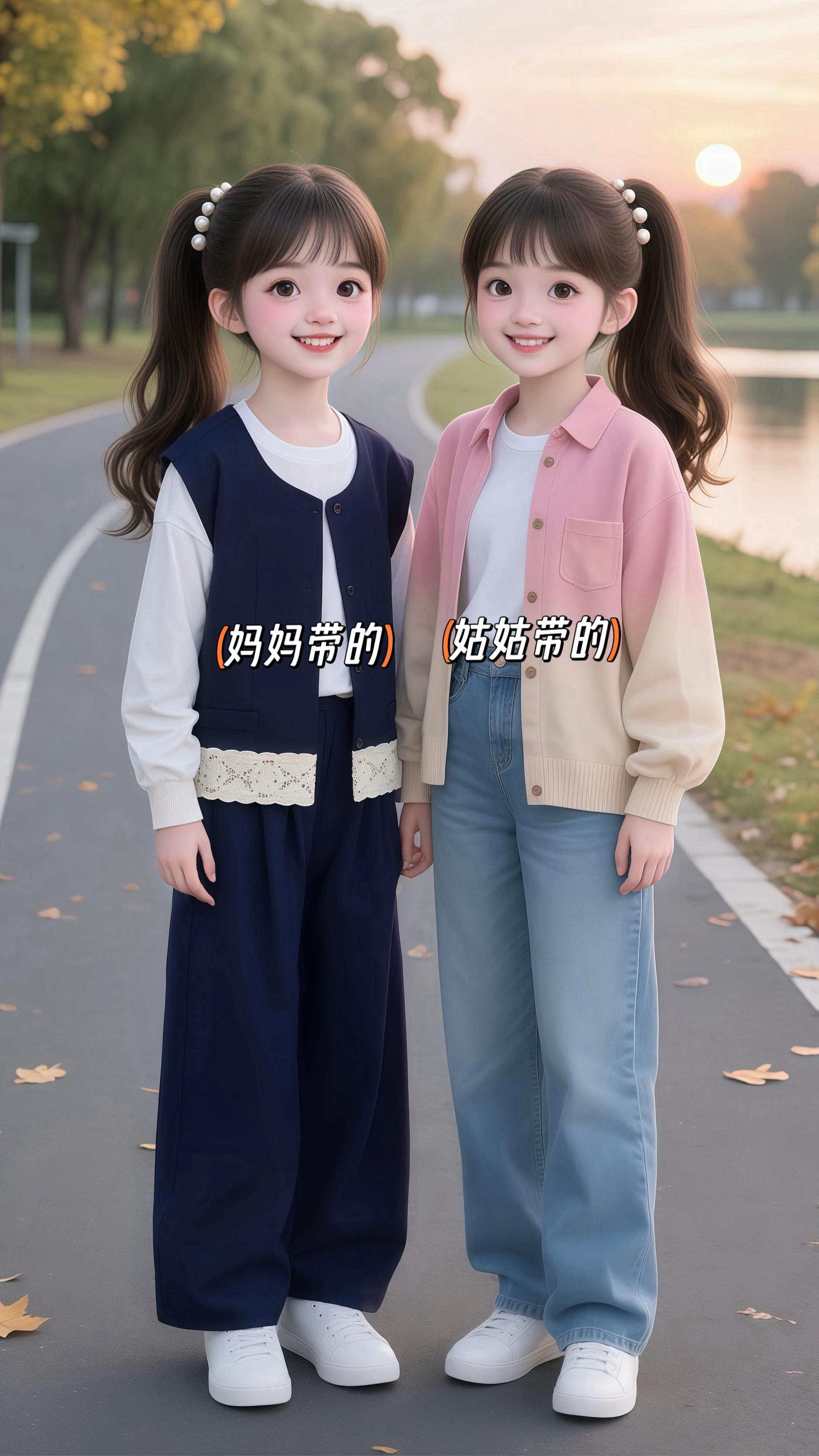 女童马甲阔腿裤三件套秋季洋气时髦中大童。#女童套装 #高级感穿搭 #高品质童装 #秋季不露腿穿搭 #早秋穿搭三分钟出门不是梦