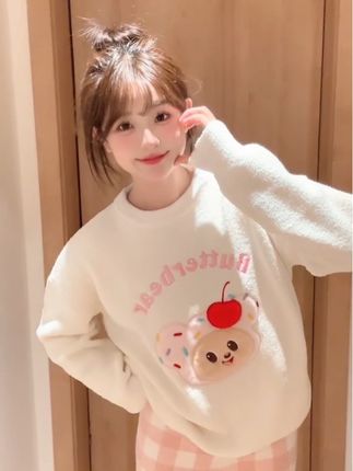 啊啊啊冬季人生睡衣 今天是甜甜小熊🐻#甜妹统治世界🎀 #睡衣家居服 #半边绒家居服 #韩系穿搭 #冬季穿搭