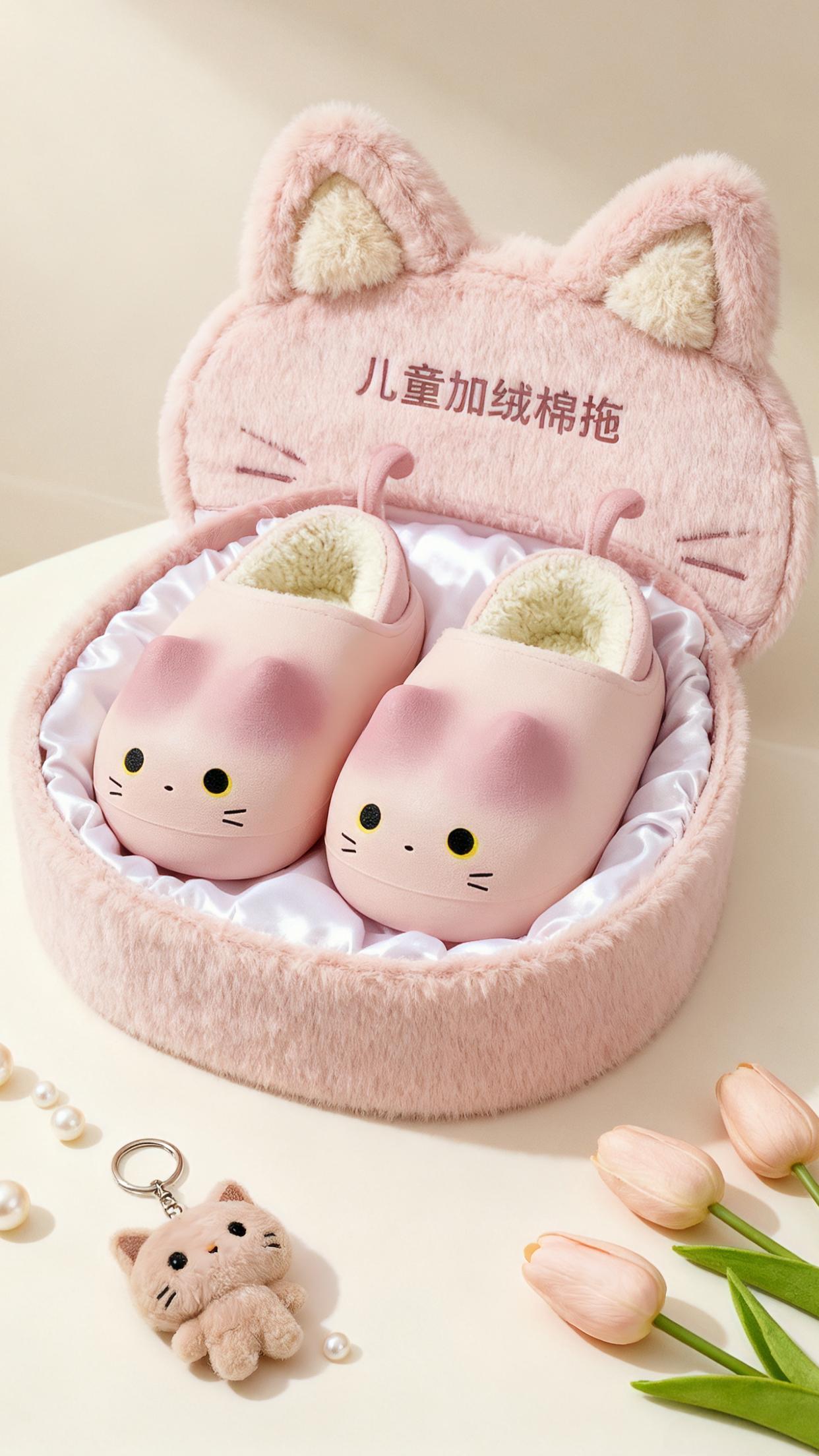 喵~粉嫩嫩的猫咪也太可爱了吧~加绒设计在冬天踩上去暖呼呼的,就像把温柔全裹进她的小世界。每次看她穿着摇摇晃晃走,心都跟着软成棉花糖——当妈后,总在这些小细节里,把对她的疼爱藏得满满当当,这大概就是养娃路上,独一份的治愈与幸福吧。 #儿童家居拖鞋 #儿童棉拖鞋 #宝妈推荐 #萌娃穿搭 #生女儿就要这样穿