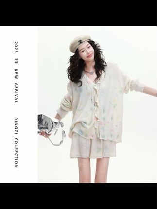 颖子定制【曲奇慕斯】温柔慵懒风晕染宽松上衣休闲通勤针织短裙#女装 #温柔风穿搭 #气质仙女裙穿搭 #甜美穿搭 #日常搭配气质穿搭