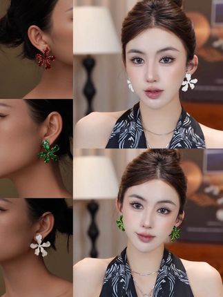 视频分享|近期超爱的鸢尾花耳环~ #耳环 #花朵耳环 #鸢尾花 #耳饰分享 #饰品