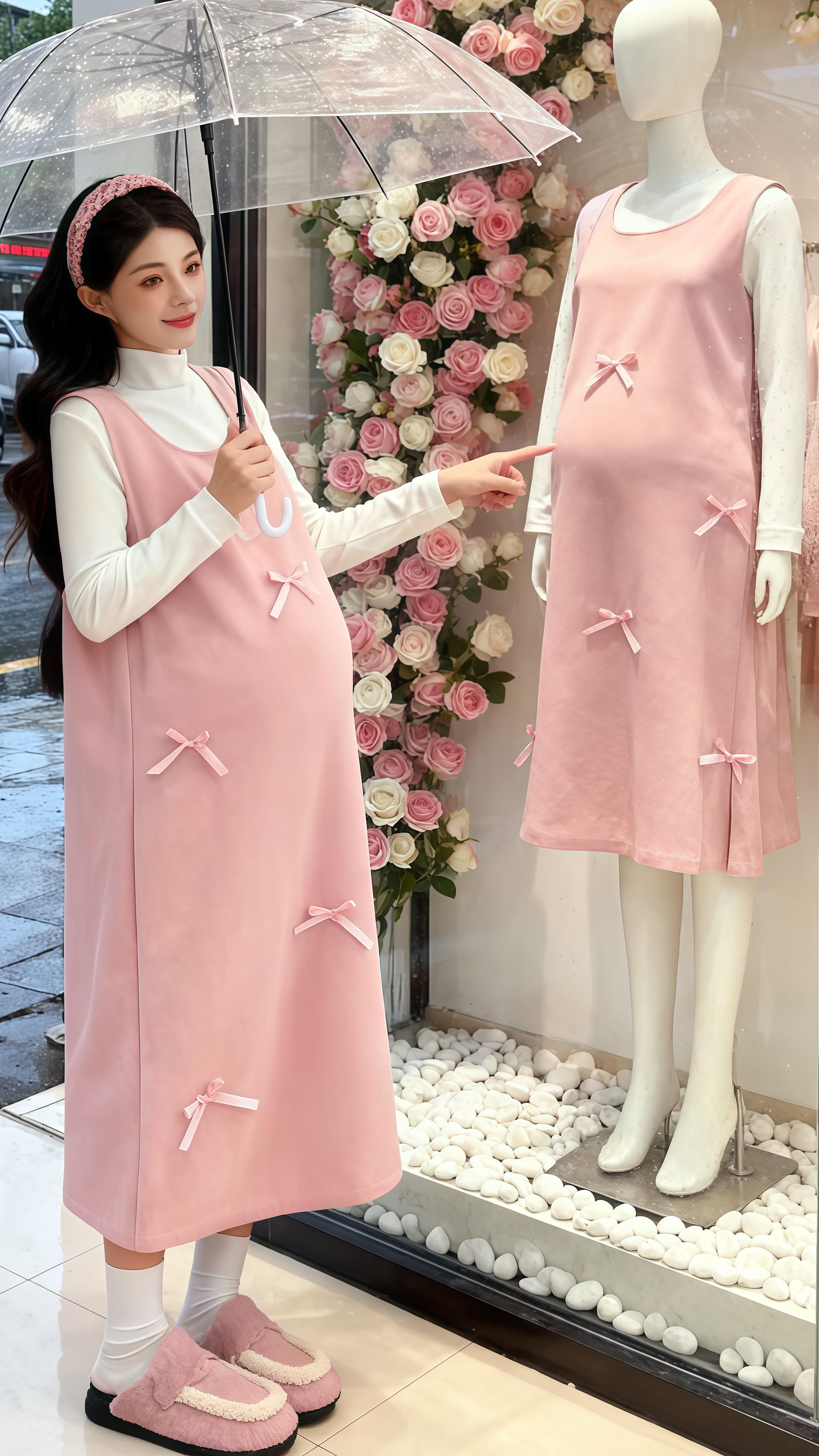 我的天呐!小孕妇穿这套也太乖~立体蝴蝶结针织衫+同色系半裙,韩系温柔感拉满,宽松不勒肚,孕期轻松美!#最美孕妇#孕期穿搭#通勤穿搭如何摆脱土气感 #早秋穿搭三分钟出门不是梦 #孕期日常vlog @抖加🔥上热门🔥dou+🔥热点宝